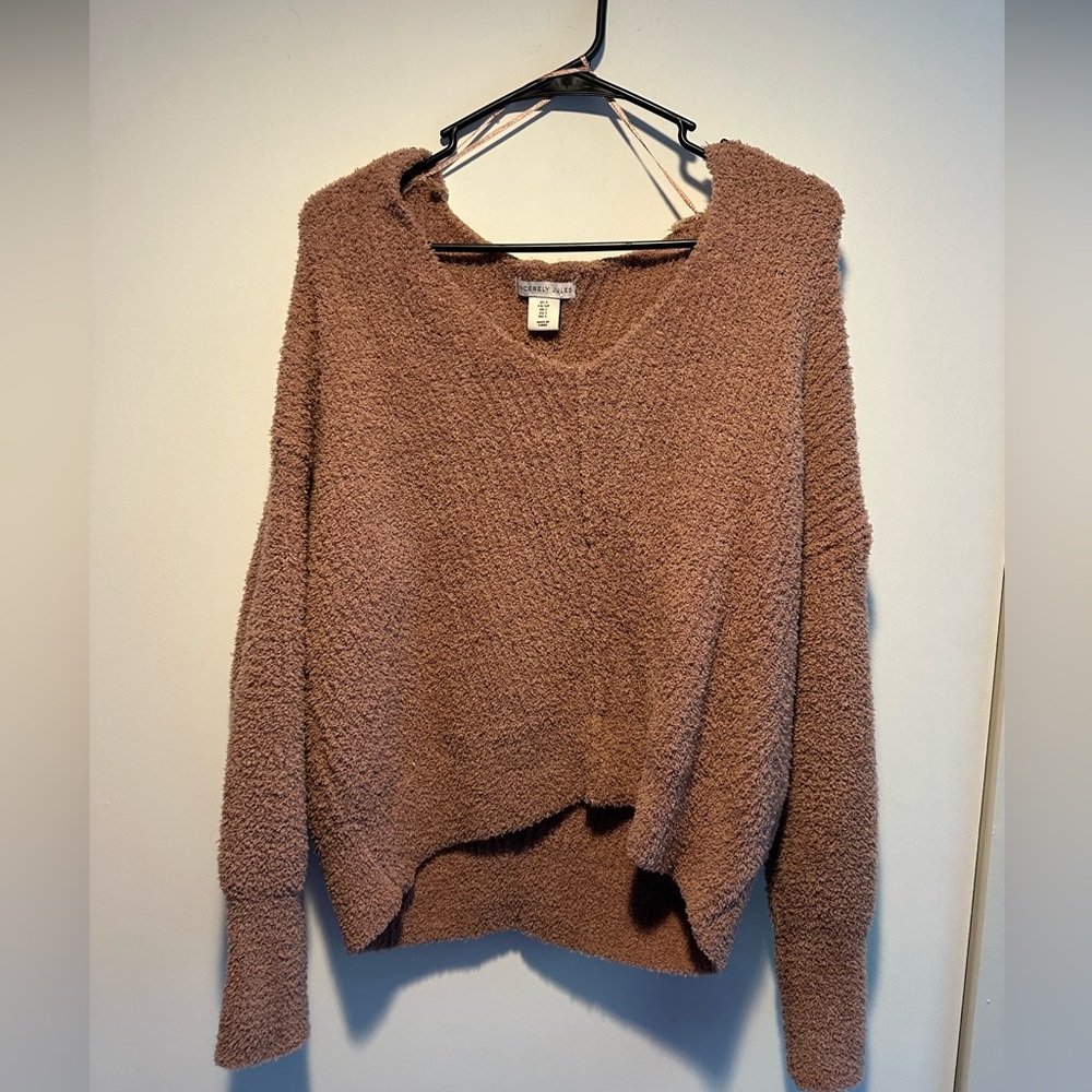 Sincerely Jules Mauve V-Neck Sweater